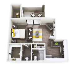Studio Apartment Near ASU Tempe 3048 3048 floor plan